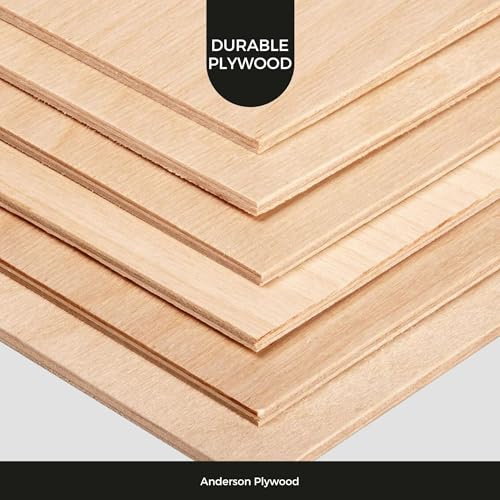 3MM 1/8" x 12" x 20" Baltic Birch Plywood - B/BB Grade (6pk) Ready for Glowforge Laser Printers - Perfect for Arts and Crafts, School Projects and DIY Projects - color: Pack of 6, size: 1/8" x 12" x 20"