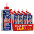 Weldbond Multi-Surface Strong Glue – Fast Drying Glue for Wood, Tile, Ceramic, Pottery, Glass, Metal & More – Heavy Duty Adhesive for Mosaic, Crafts, Wood Working & Repairs – 5.4oz (160ml), 12 Pack - size: 12 pack