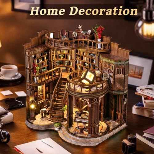 DIY Book Nook Kit for Adults, Miniature House Kit, Dream Bookstore