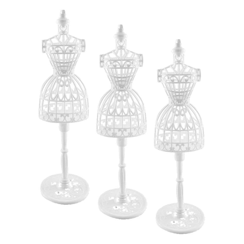 5pcs Doll Clothes Model Rack 220mm Hollow Art Model Frame Clothes Gown Display Mini Mannequin Model for Doll Toy Display (Pack of 3) - size: 220mm White (Pack of 3)