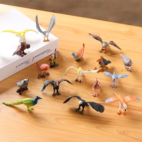 24PCS Realistic Bird Figures, Eagle Parrot Educational Animal Toys for Kids