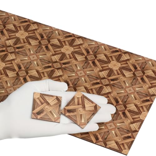 Miniature Dollhouse Flooring, Wood Look Parquet Floor Tiles for 1:12 and 1:6 Scale Dioramas and Roomboxes, REDUCIO! - color: Woven Diamond