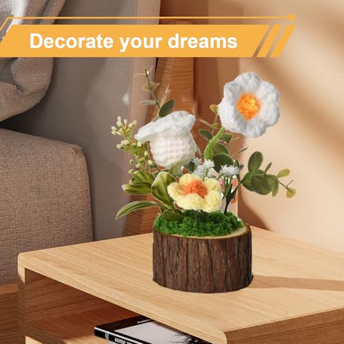 Crochet Lily of the Valley Flowers Bouquet for Women/Teacher Desk Decora - color: Lily of the Valley