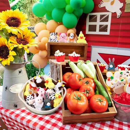 Zhanmai 100 Pcs Mini Farm Stuffed Animals Keychain Bulk Set - style: Farm Animals