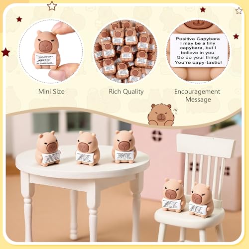 Gejoy 25 Pcs Mini Rubber Capybara Toys Positive Mini Capybaras Figures - style: Capybara