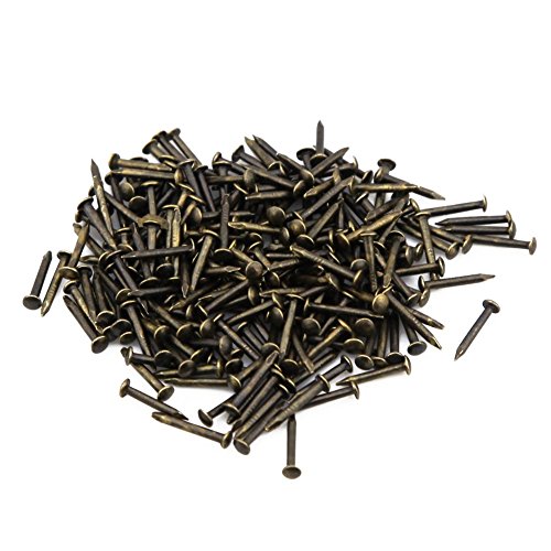 Tiny Wooden Nails for DIY Craft Projects, Antique Drawer Repairing, Mini Boxes Decorative Accessories[Set of 200pcs] (1×10mm, Bronze) - color: Bronze, style: 1*10mm