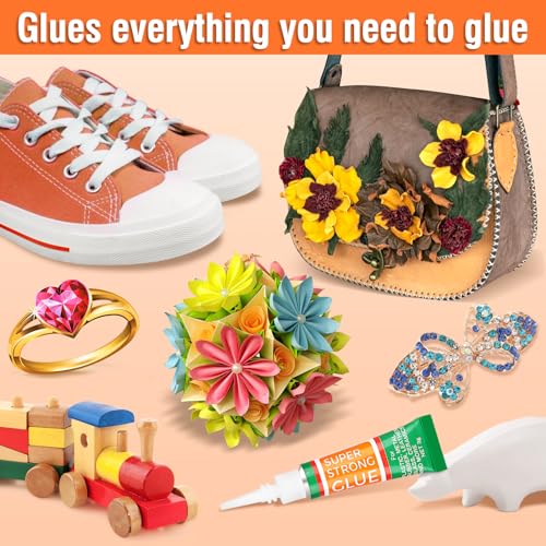 3g X 24 Pack Super Glue Clear for All Purpose, Fast Drying Liquid Formula Super Glue Liquid Cyanoacrylate (Ca) Glue for Plastic, Metal, Wood, Leather, Ceramic, Crafts Repair - style: 24 X 3G，New