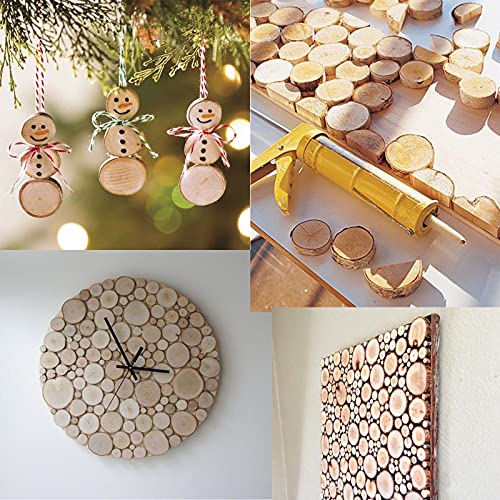 Wood Slices Crafts Small Log Rounds Cookies Pieces 50Pcs 3-4cm Rustic Wedding Centerpieces Ornaments DIY - size: B (3-4 cm) 50Pcs