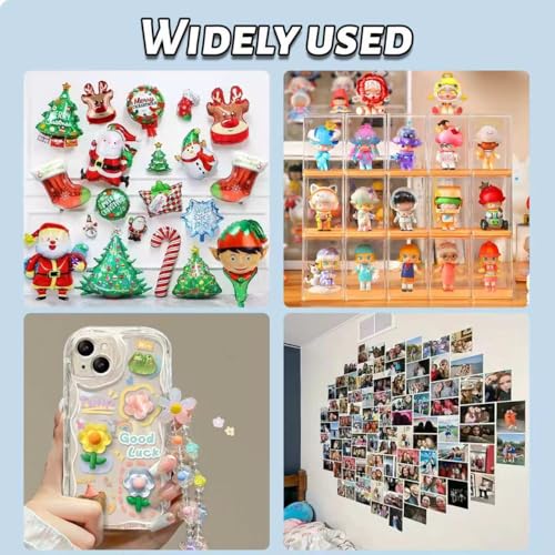 340 Pack Double Sided Adhesive Dots with Peel Handle, 4 Size