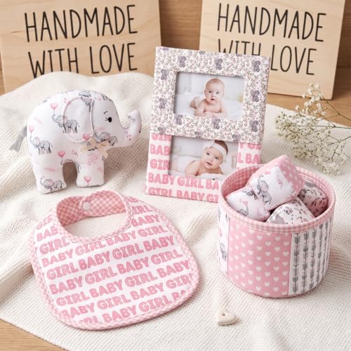 Tigeen 8 Pcs Fat Quarters Fabric Bundles, Pink Baby Girl - style: Pink Baby Girl