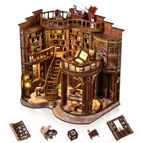 DIY Book Nook Kit for Adults, Miniature House Kit, Dream Bookstore
