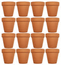 Black Duck Brand Set of 16 Terra Cot Pot Planter 2-1/2" x 2-1/2" Lawn & Garden Mini Flower Pots - 2.5" x 2.5" Terra Cotta (16)