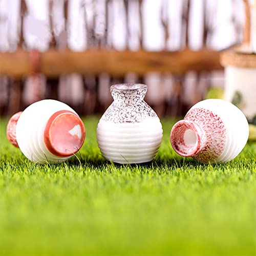 10pcs Miniature Tiny Resin Flower Pots Decor, Mini Flower Pot Decoration for Home Decor Accessories Mini Garden Plants DIY Desktop Windowsill Decor