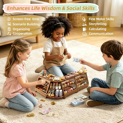 iLAND Crafts for Girls 8-12 Air Dry Clay Bakery Shop Craft Kits for Kids Ages 8-12, Creative 8-10 11 Year Old Girls Toys Birthday Gifts, Fun Family Game Night Activities Projects Best Teen Tween Gifts