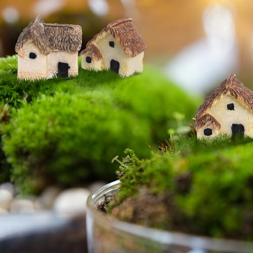 BESPORTBLE Mini House Ornament Set House Model Micro Landscaping Decor 12 pcs Miniature Village Houses for Garden Patio Yard Balcony Fairy Garden Scene Layout