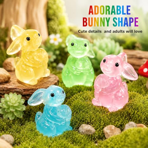 Mini Resin Rabbit Figurines for Fairy Garden Accessories - color: White Rabbit