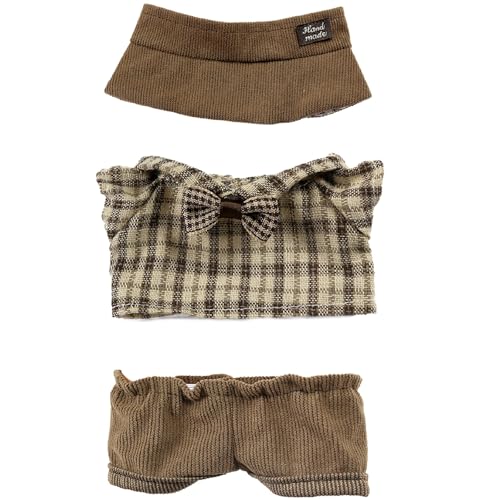 Clothes for LABUBU 17cm Doll (NO Doll),Outfit for LABUBU,Shirt+Pants+Hat Set for LABUBU Dress Up,Accessories for LABUBU - color: Blues