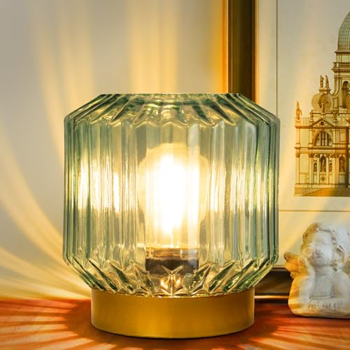 MJ PREMIER Battery Operated Lamp, Small Cordless Lamp with Timer Green - color: Green