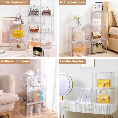 Attelite Acrylic Display Case for Collectible Large Clear Storage Box 1pack - size: L-1Pack