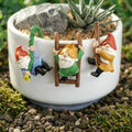 3 PCS Climbing Gnomes Tree Faces Decor, Resin Dwarf Statues for Outdoor Yard Garden, Cute Fairy Garden Ornaments, Flower Pot Huggers for Patio Lawn Landscape & Micro Landscape Pendants