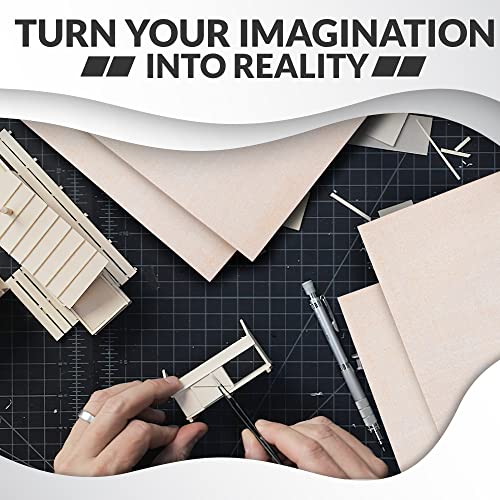 Basswood Sheets for Crafts - 10 Pack - 12 x 12 x 1/16 Inch - 1.5mm Thick Plywood Sheets with Smooth Surfaces - Bass Wood for Laser Cutting, Wood Burning, Architectural Models, Staining, Drawing - color: Basswood Pack of 10
