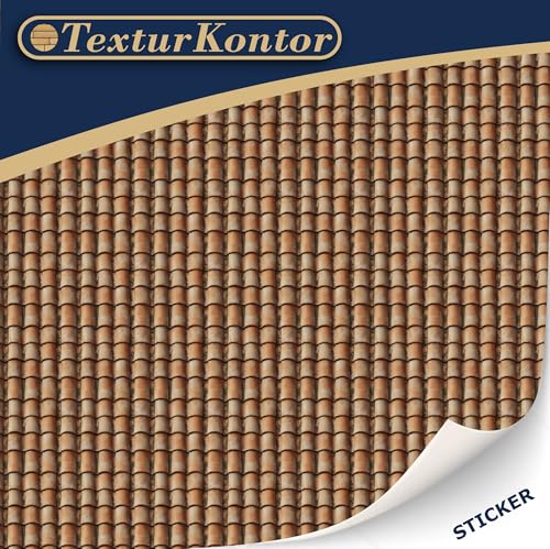 3 Sheets Self-Adhesive Decorative Film Roof Tiles for Model Making in Scale 1:87 Scale H0 (UK: 3.5 mm Scale) (Roman Roof Shingles) - color: Roman Roof Shingles