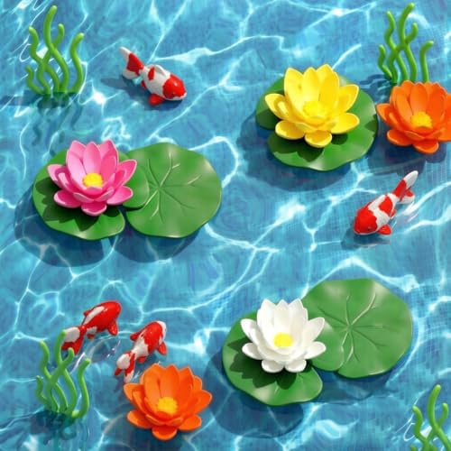 5pcs Artificial Water Effect Sticker Fake Ocean Self Adhesive Ripple Water Sticker for Miniature Train Village Model Diorama Dollhouse Landscape DIY Decoration