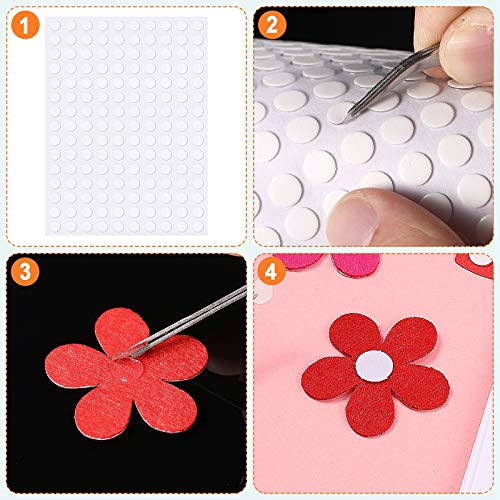 Zonon 1000 Pcs Double Sided Adhesive Dots Clear Glue Point Tape Stickers Balloon Glue Round Mini No Traces Adhesive Sticker Dot Sticker for Classroom Decor Craft DIY Office (0.24 Inch/ 6 mm) - size: 0.24 Inch/ 6 mm