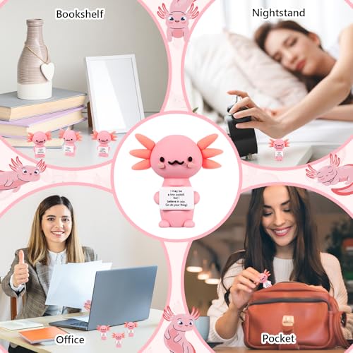 Gejoy 25 Pcs Mini Rubber Axolotl Toys Positive Mini Axolotls Figures - style: Axolotl