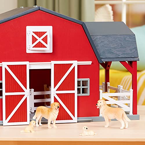Terra by Battat Toy Golden Retriever Dog Family, 4 Animal Figures, Animals - style: Dog Family