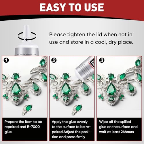 4 PCS 50ml B7000 Glue Clear with Precision Tip, Bedazzling Glue - size: 50ml 4pcs