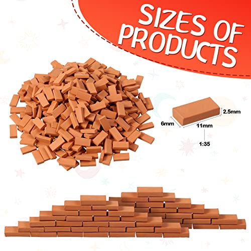 Civaner 350 Pcs Miniature Model Bricks for Crafts, 1/35 Scale - color: Red