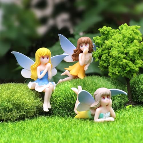 ONEST 29 Pieces Miniature Fairy Garden Accessories Small Fairy Figurines Hand Painted Fairies Figures for Car Decor Garden Flower Pot Birthday Cake Topper - style: Fairy Garden