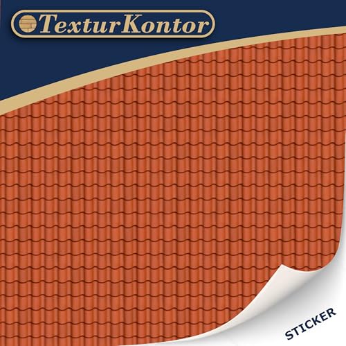 3 Sheets Self-Adhesive Decorative Film Roof Tiles for Model Making in Scale 1:87 Scale H0 (UK: 3.5 mm Scale) (Roof Tiles Clay 3) - color: Roof Tiles Clay 3