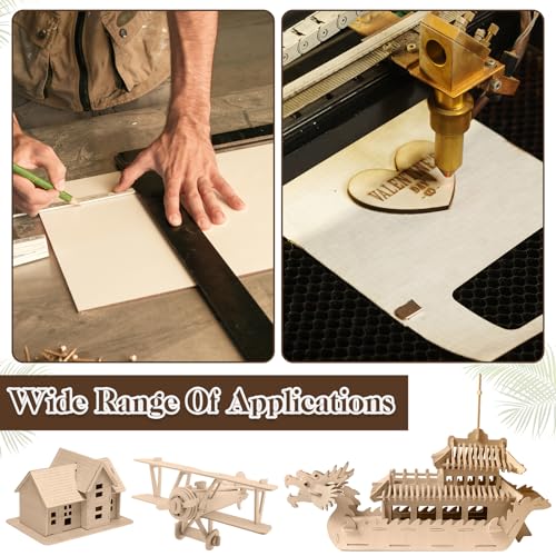 Sasylvia 10 Pcs 12 x 20 x 1/16 Inch Basswood Sheets for Crafts Plywood