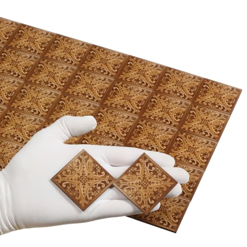 Miniature Dollhouse Flooring, Wood Look Parquet Floor Tiles for 1:12 and 1:6 Scale Dioramas and Roomboxes, REDUCIO! - color: Royal Amber