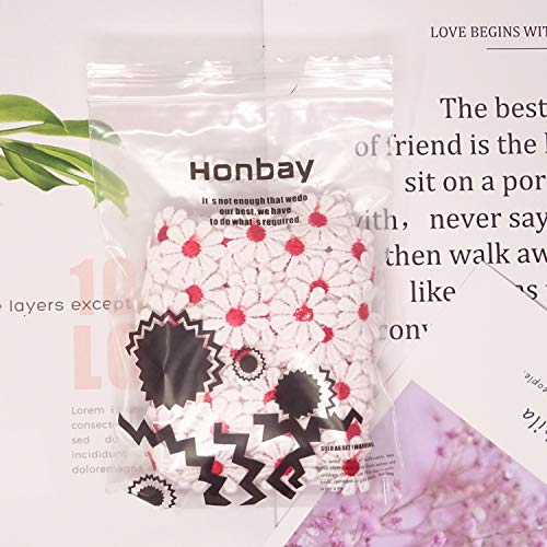 Honbay 5 Yards Decorating Lace Embroidered Trim Ribbons for Sewing or Craft Decoration (Daisy red) - color: Daisy red