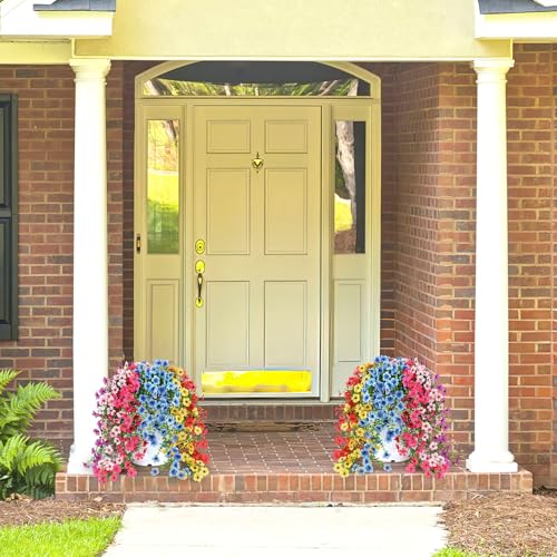 Artificial Hanging Flowers for Outdoors Spring Summer Decor - color: Multicolorsc