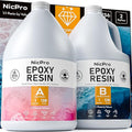 Nicpro 2 Gallon Crystal Clear Epoxy Resin Kit, Not Yellowing Resin - size: 2 gallon