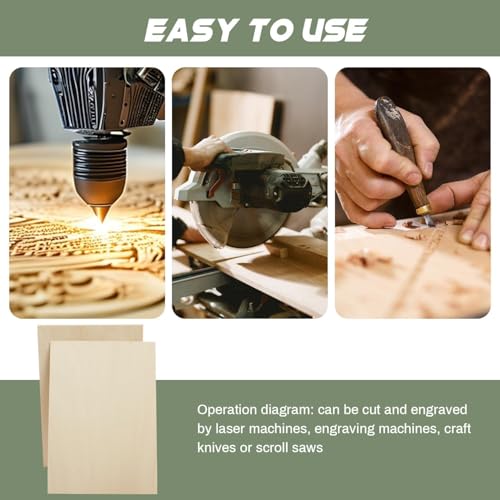 2 Pack Plywood Sheets, 17.1" x 23.6"x 5/64" Basswood Sheets - color: 2 Pack, size: 17.1" x 23.6"x 5/64"