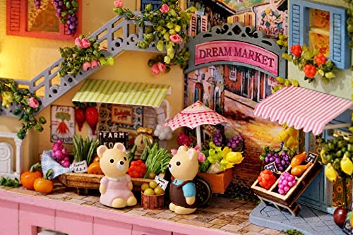 MAGQOO Miniature Dollhouse Kit Box Theater Kit Miniature Room Kit 3D DIY Wooden Doll House Kit with Furniture 1:100 Scale Pack of 3(Q007/0008/009) - color: Q-007/008/009