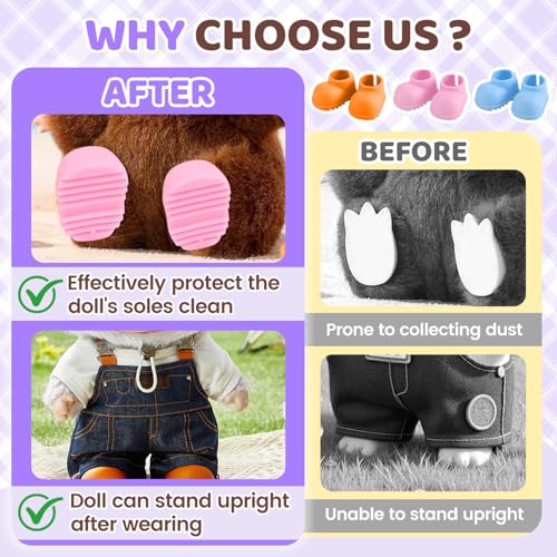 10 Pairs 17cm Doll Shoes,Silicone Mini Shoes,Vibrant Color Mini Boots 6.7in Doll Accessories