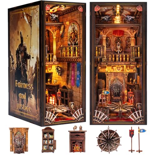 NookMaster Book Nook Kit, 3D Wooden Puzzle for Adults (Medieval Castle) - color: Medieval Castle