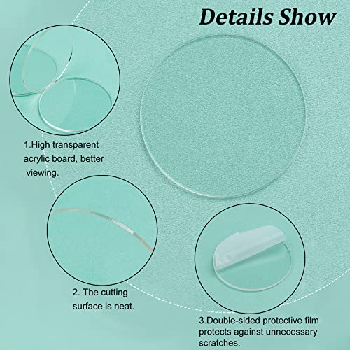 FINGERINSPIRE 30 Pcs Clear Circles Acrylic Sheet 2 inch Clear Acrylic Discs - color: 2 Inch
