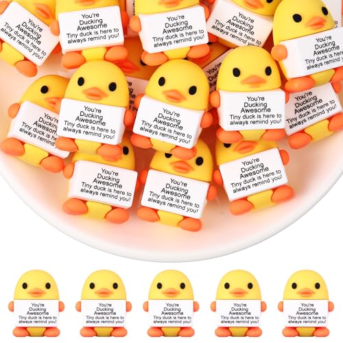 Gejoy 25 Pcs Mini Rubber Duck Toys Positive Mini Ducks Figures - style: Duck
