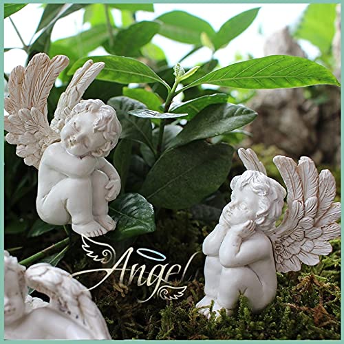 5pcs Miniature Angel Figurine for Outdoor Micro Landscape Lawn Décor