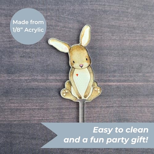 Forest Critters Painted Animal Cutout Shapes (Cupcake Topper (Set of 5)) - size: Cupcake Topper (Set of 5)
