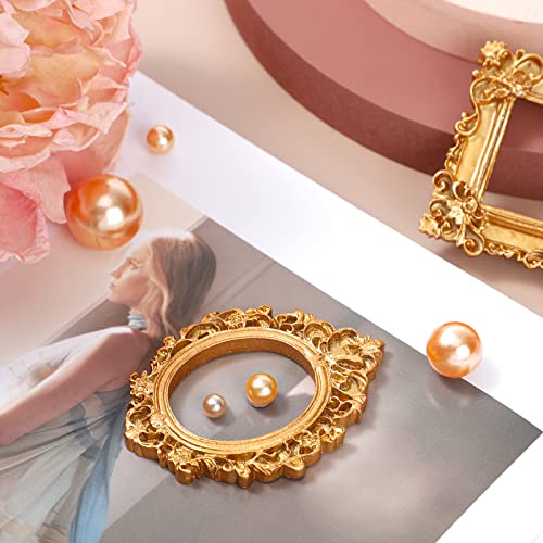 Remerry 12 Pcs Mini Picture Frames Vintage Resin Antique DIY Frame,Gold - color: Gold