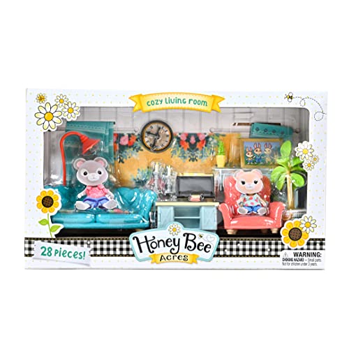 Honey Bee Acres Cozy Living Room Décor - 28 Pc Doll Furniture - Ages 3+