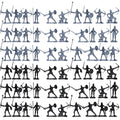 ONEST 60 Pieces Mini Medieval Knights Soldier Army Figures Soldiers Figurines Cupcake Topper Party Table Decorations - style: 60 Pieces